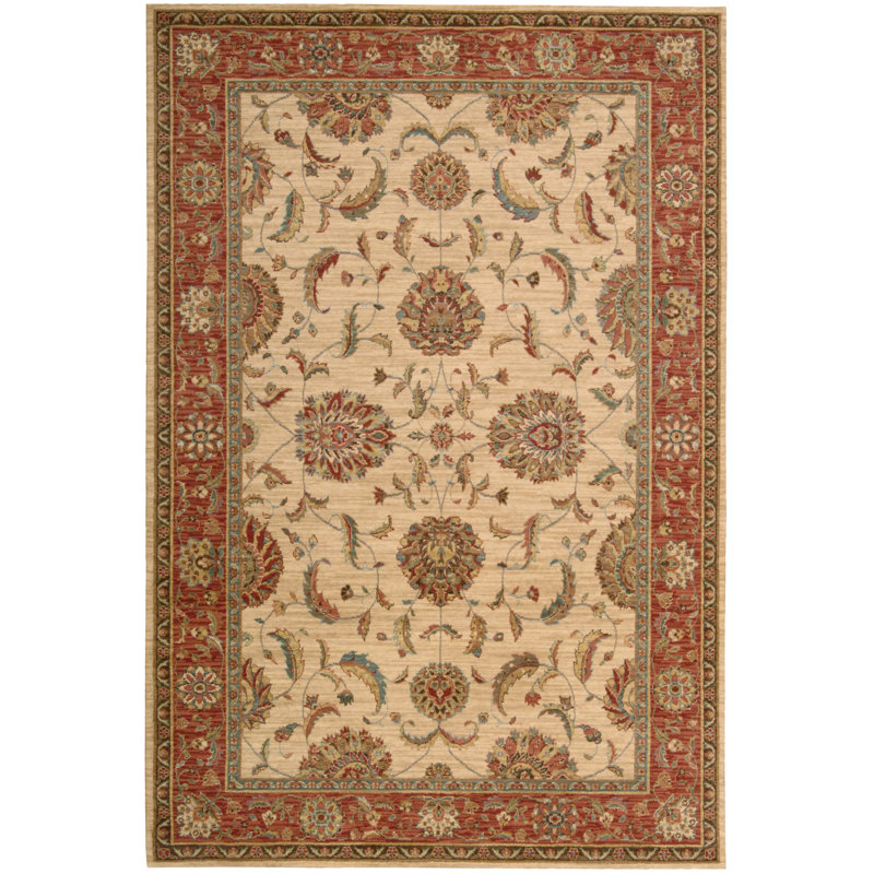 Tapis ivoire en laine Crownover, Rectangle 5 pi 6 po x 8 pi 3 po