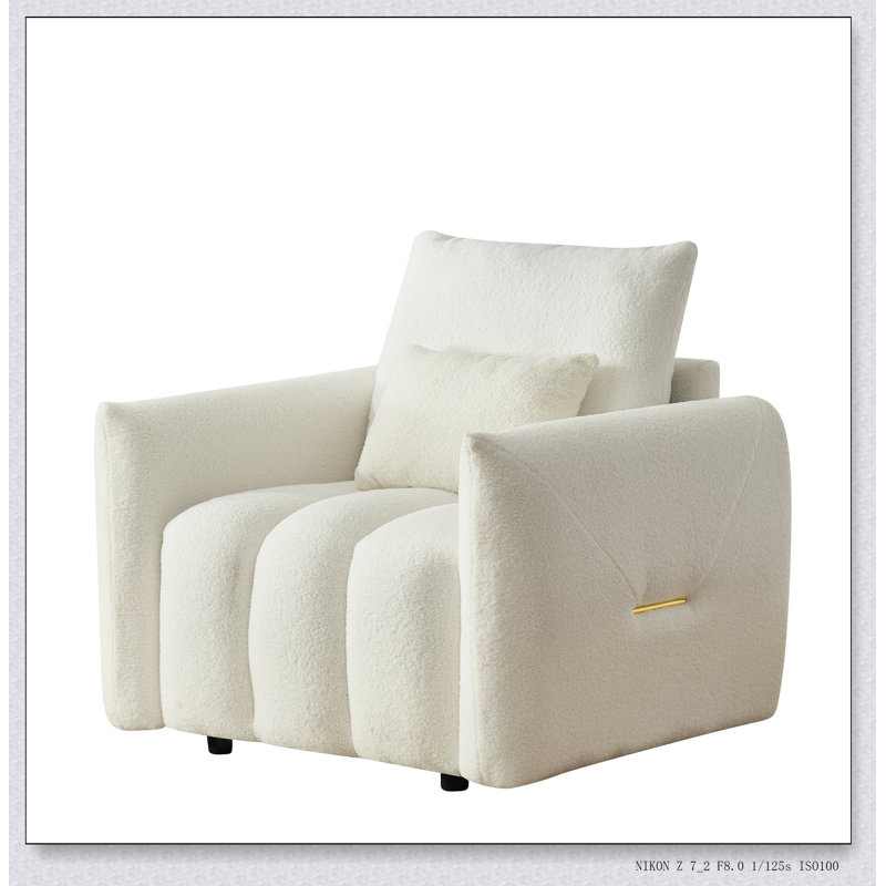 Méridienne 38,1 pouces en tissu Teddy