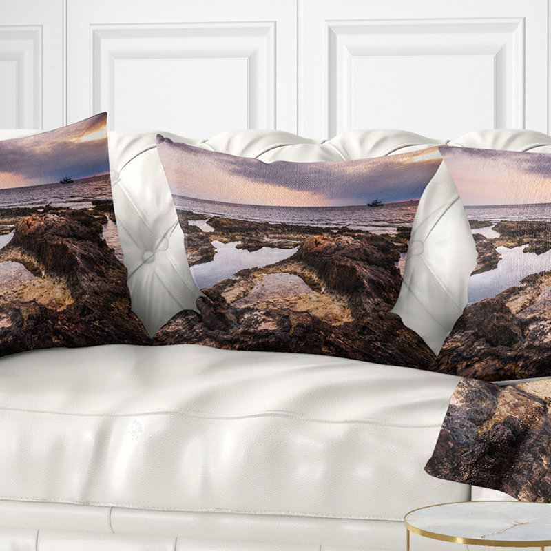 Oreiller grossier en afrique de mer, 16 po x 1 po, Coussin décoratif
