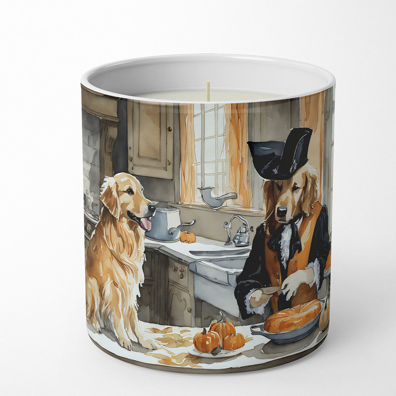 Bougie parfumée Pumpkin Pie avec support en céramique
