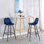 Ensemble de tabourets de bar, tabouret de bar en velours de 30 po de hauteur avec dossier, pieds en métal robustes et repose-pieds, assemblage facile, tabouret de bar