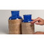 Ensemble de 2 vases en verre bleu