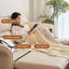 Canapé-lit causeuse 100% polyester beige