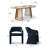 6- Person Dining Table Sets With Extendabe Oval Table & 6 Upholstered Chenile Diining Chairs-1675814865