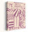 «Salty Summer Beach Doodles», impression fantaisiste de palmier étoile de mer, art mural côtier-837005045