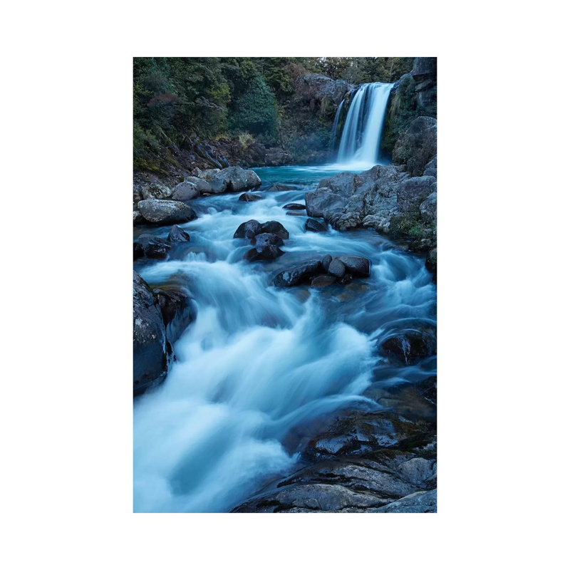 Tawhai Falls, Whakapapanui Stream, Tongariro National Park, Central Plateau, North Island, New Zealand by David Wall - Wrapped Canvas Print