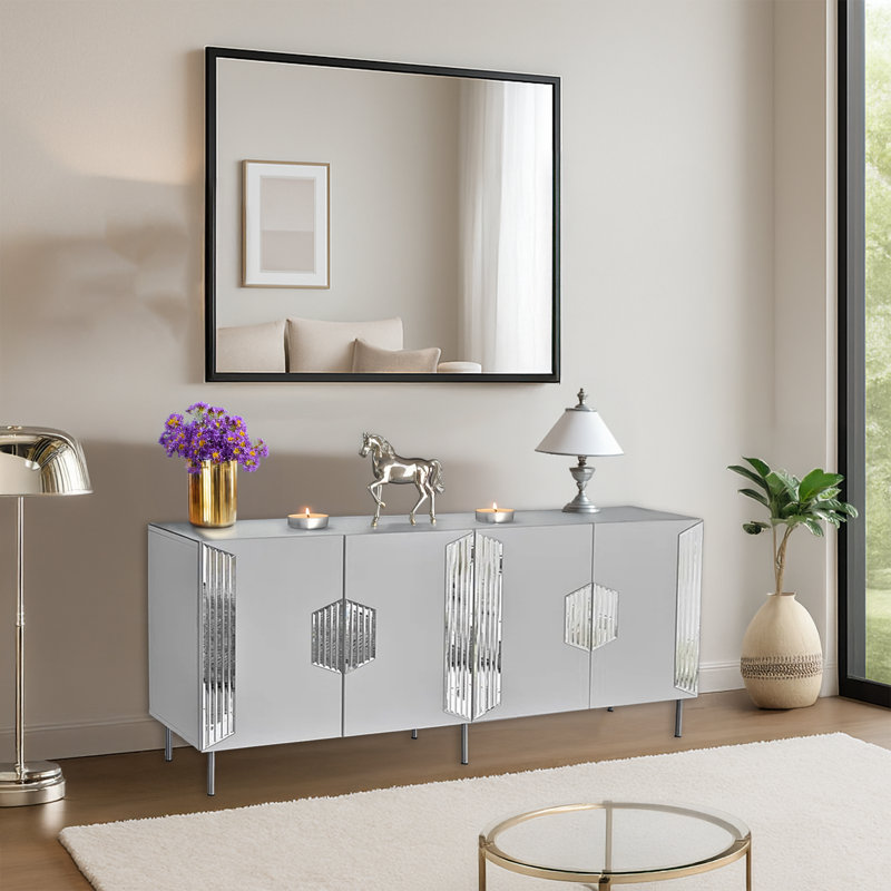 70.9'' Mirrorred Modern Console Table