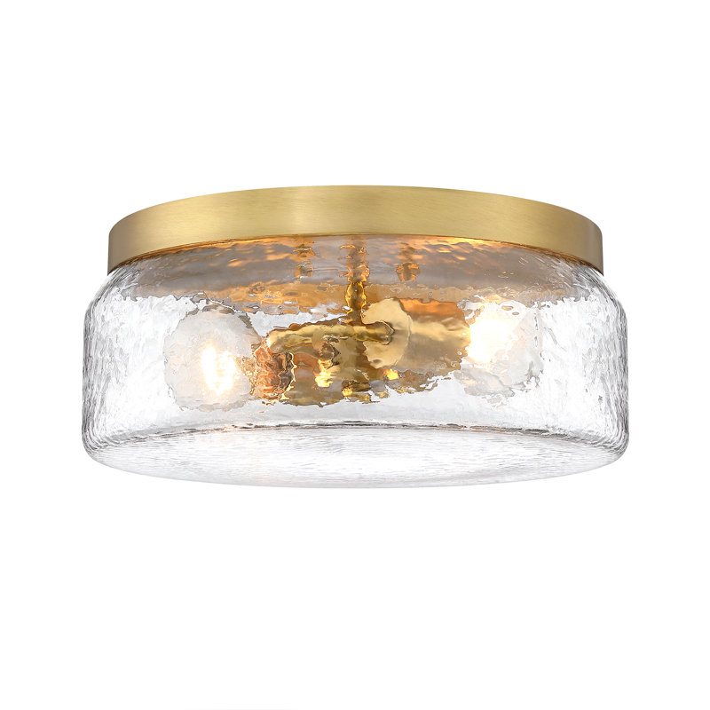 Millman Glass Flush Mount, Brushed Gold