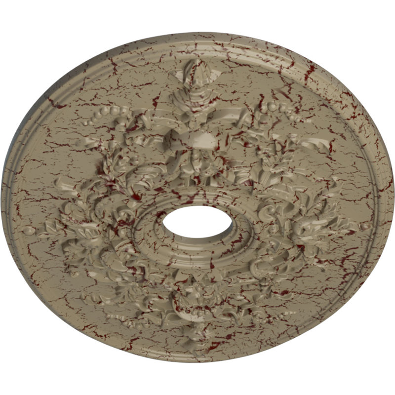 Médaillon de plafond Endurathane York, DE 21 5/8 po x P 2 1/2 po (convient aux auvents jusqu'à 3 5/8 po), finition bronze peinte à la main