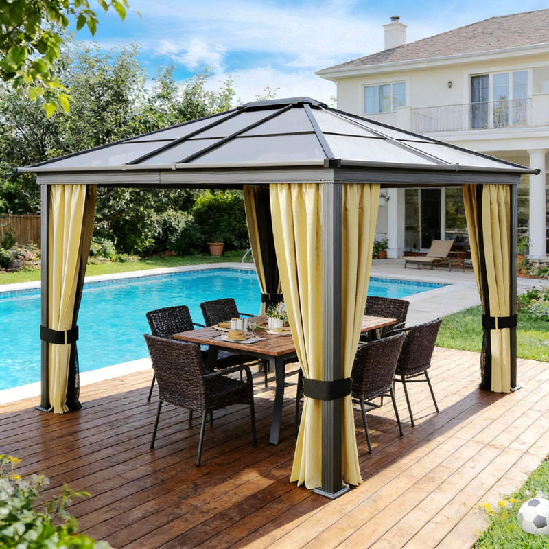 Pavillon de jardin extérieur, pavillon de pavillon rigide