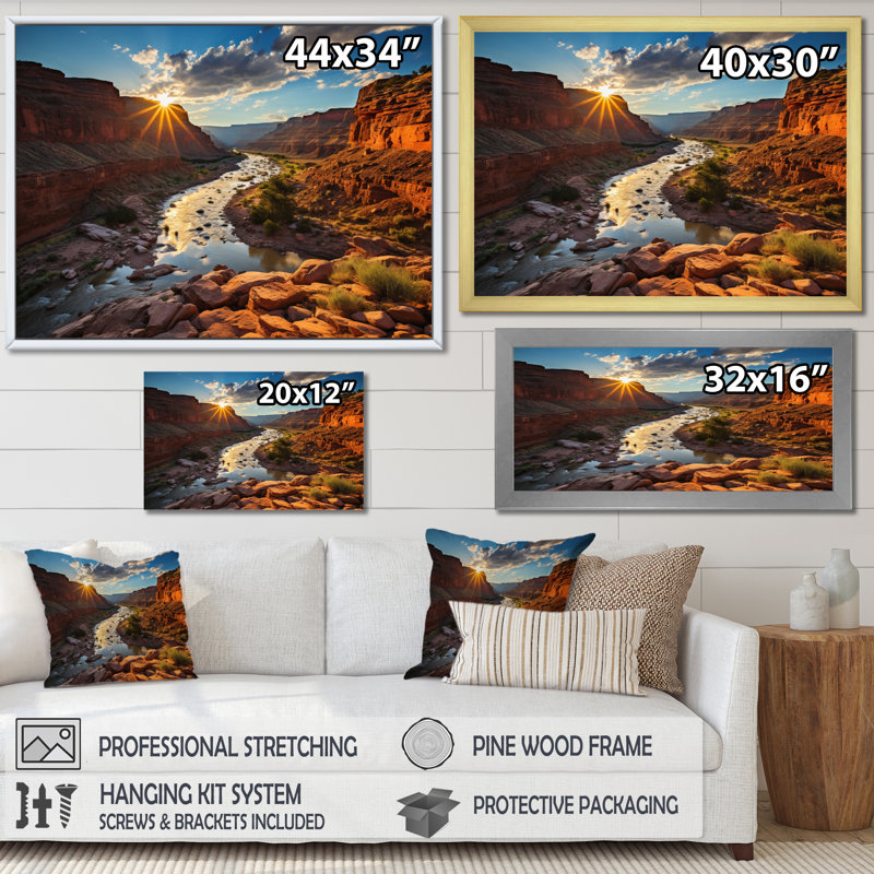Canyon Rhapsody I - impression, Toile tendue, H 12 po x l 20 po x P 1 po