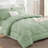 7-Piece Comforter Set, Microfiber, All Season Bed in a Bag – Sage, King-130132293-88294586