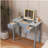 Sleek Grey Vanity Table with LED Lights,Flip-Top Mirror and 2 Drawers,Storage for Women Dressing