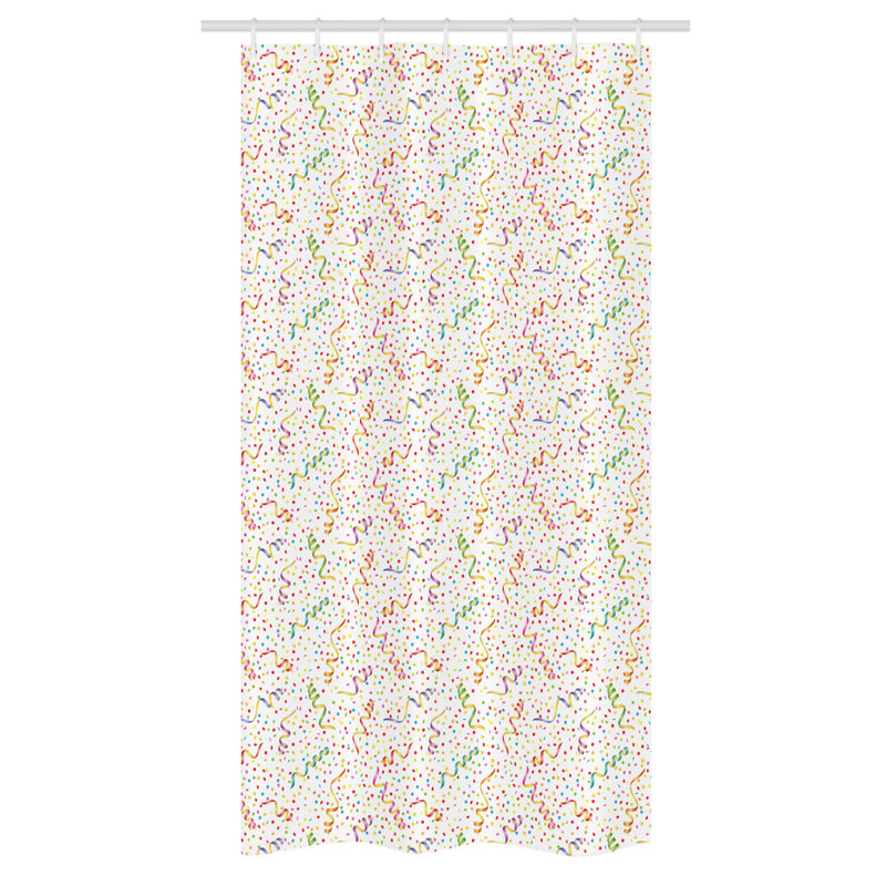 Abstract Shower Curtain with Hooks Included, 36" W x 72" L