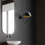 Lampe murale moderne avec corps en métal, finition noire, 7,9 x 13,8 x 10,6 pouces | Douille E14, 40 W maximum (ampoule non incluse) | Éclairage décoratif élégant pour le salon, la chambre à coucher et le bureau | Homologué IP20 pour une utilisation intérieure-71267084