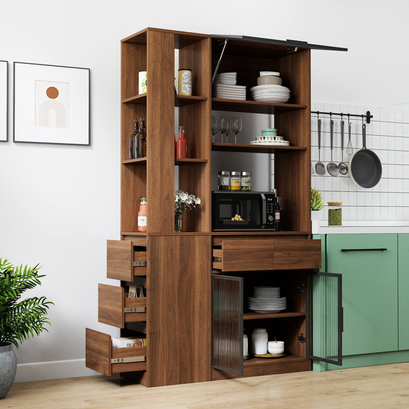 Armoire de rangement de 70,87 po de hauteur avec espace de rangement multifonctionnel
