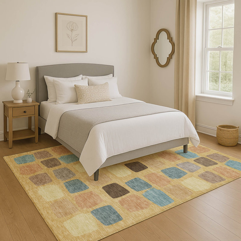 Tapis de qualité supérieure lavable à la machine Mayfield AMF2501, Doré, 3 pi x 5 pi