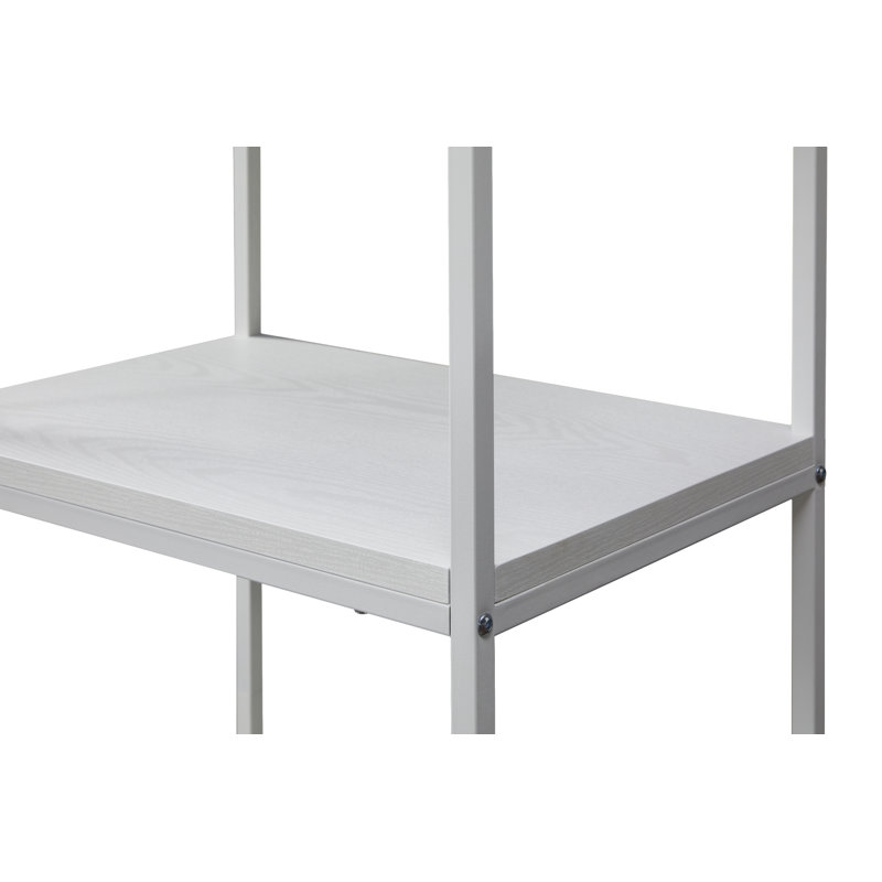 Harless Etagere Bookcase - 4-Tier Open Shelf, Industrial Storage Unit, White