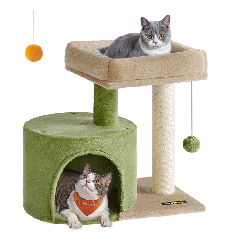 47cm H Cat Tree, Green/Brown