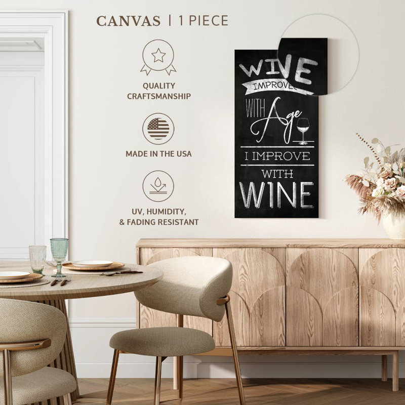 Funny Wine Typography, 30" H x 15" W