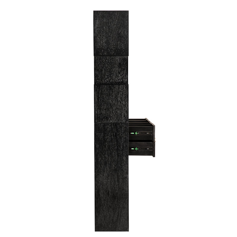 Grobius Bookcase, Hand Rubbed Black