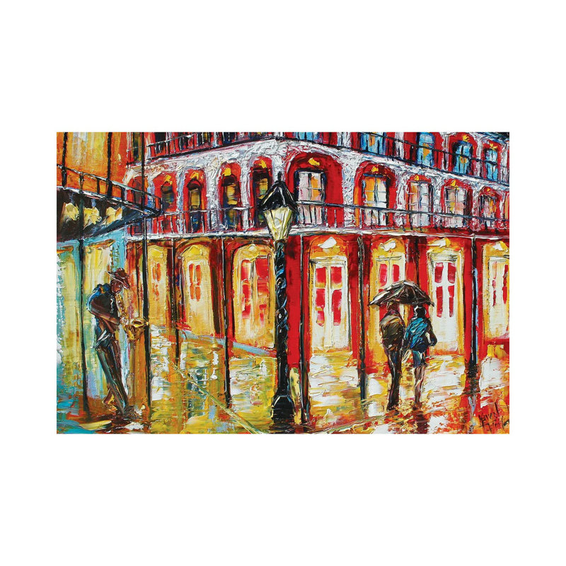 New Orleans French Quarter by Karen Tarlton - Wrapped Canvas Painting, 20.32 cm H x 30.48 cm W