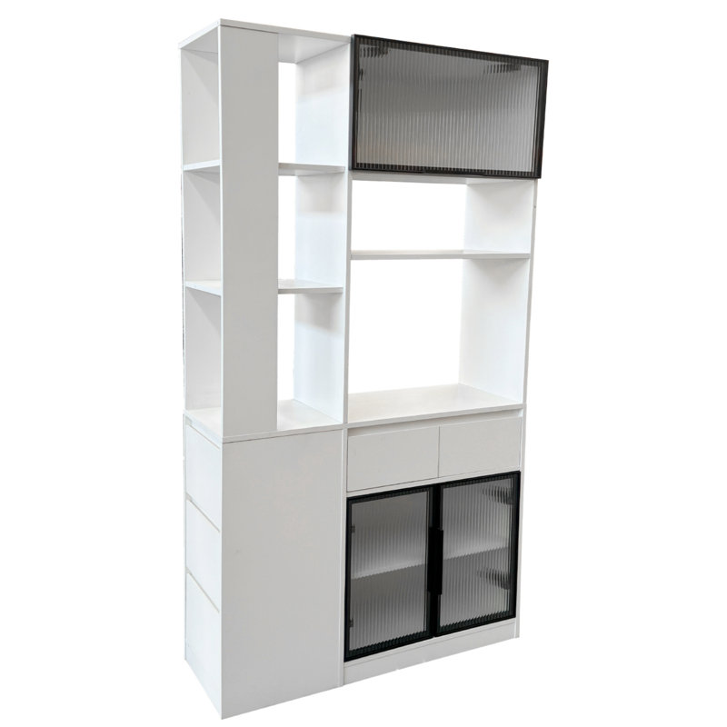 Armoire de rangement de 70,87 po de hauteur avec espace de rangement multifonctionnel