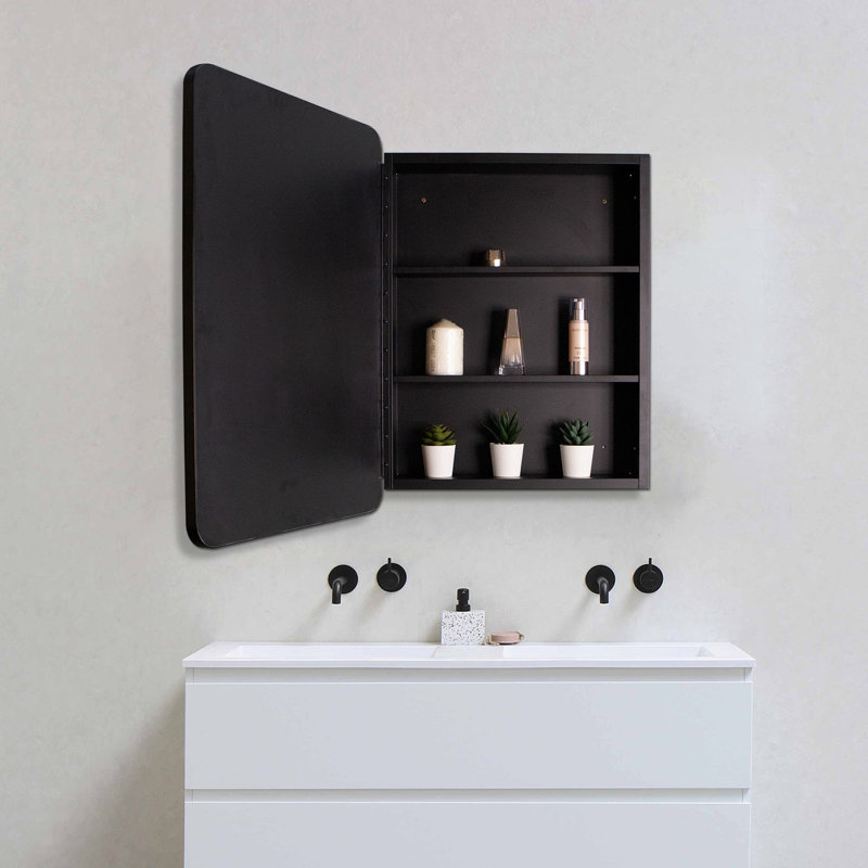 Armoire à pharmacie encastrée ou à fixation en surface avec tablettes réglables Bily, H 28 po x l 20 po x P 5 po