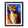 FRM-V0523-1667X Painted Cheetah Vol.2 - Picture Frame Print