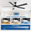 Élégant ventilateur de plafond à fixation verticale avec lumière DEL, moteur réversible et télécommande-1620592987-1620592988-1620592990