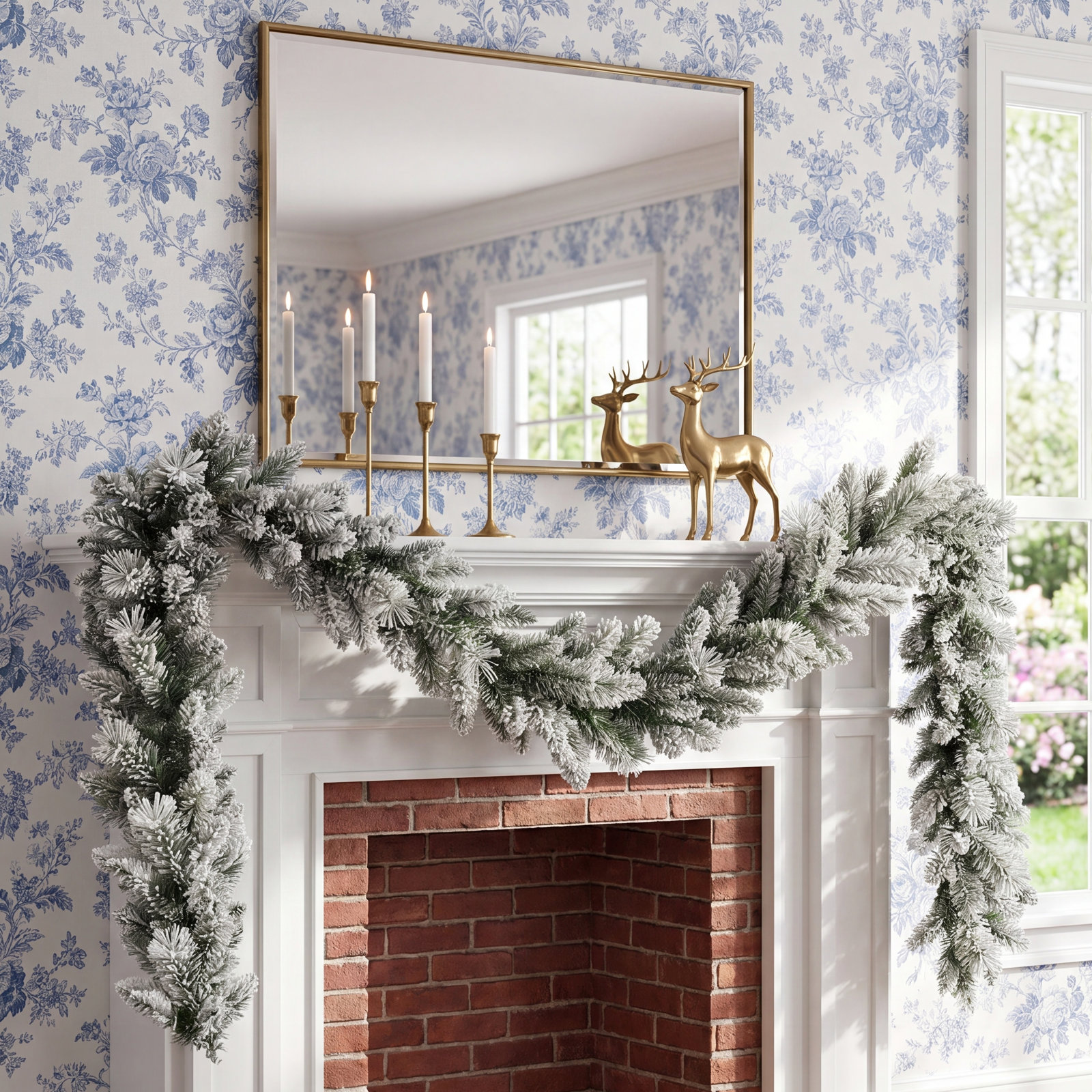 108'' in. Faux Spruce Garland
