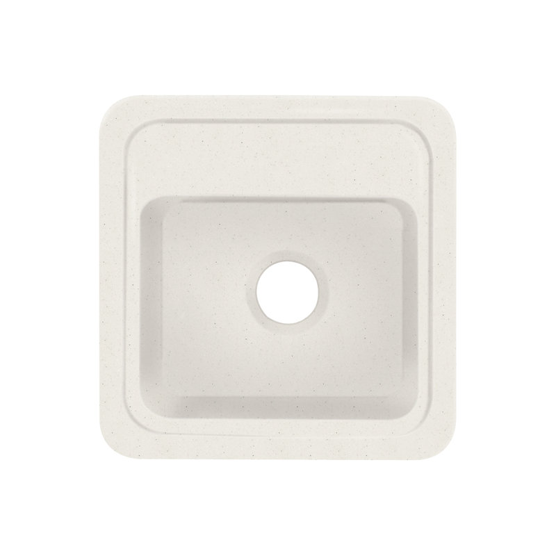 Madison 18'' L Single Bowl Engineered Stone Kitchen Sink, Matrix Summit