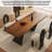 French mid-century style solid wood dining table-783564472