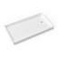 Base de douche rectangulaire 60 po x 32 po à simple seuil, bonde droite en acrylique