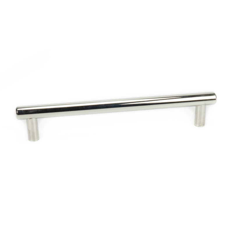 Polished Stainless Steel 6" Bar Drawer Pull with Mounting Hardware
