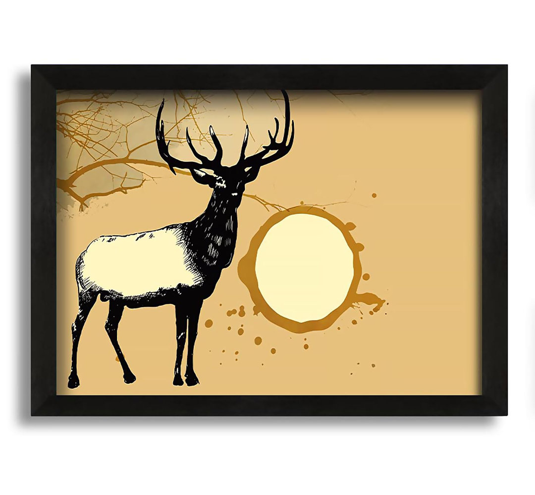 Gerahmter Kunstdruck Stag In The Golden Suna