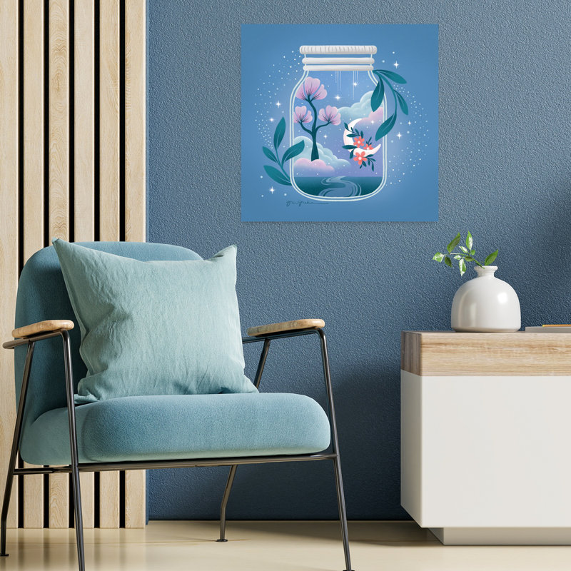 Celestial Dreams II, art contemporain contemporain, paysage abstrait, H 18 po x l 18 po