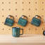 Set of 4 16oz Stoneware Mugs, Green Ceramic Coffee Cups with Straight Edge Design and Double-Sided Reactive Glaze Finish-61453426-61453427-61453424