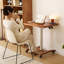 Table de bout brun + blanc rectangulaire en bois massif + métaux-1476283244