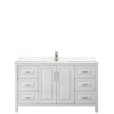 Daria 60'' Single Bathroom Vanity with Carrara Marble Top