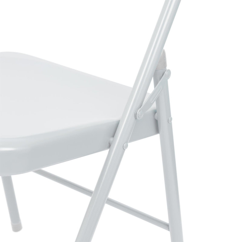 Metal A-Frame Sign Holder Folding Chair, Matte White