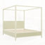Lit plateforme à baldaquin en bois avec lattes de support-128948982-128948986