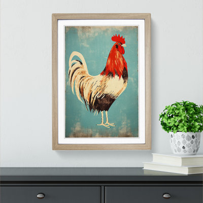Rooster Minimalism - Framed Print