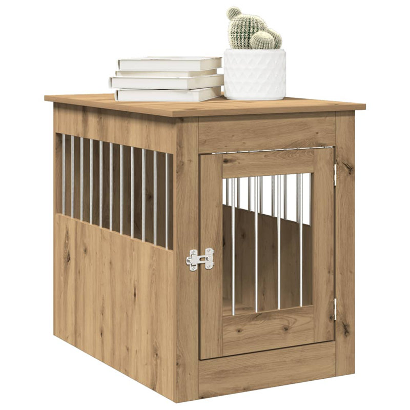 Pet Crate, 68cm H x 55cm W x 80cm D, Artisan Oak