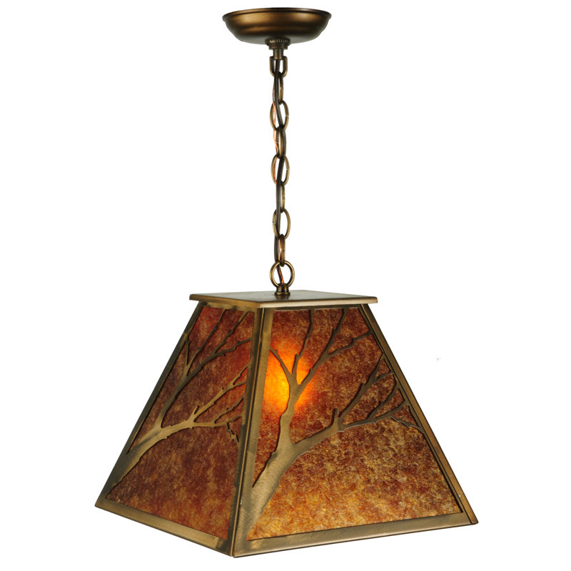 Rustic Copper Glass LED Indoor/Outdoor Pendant Light