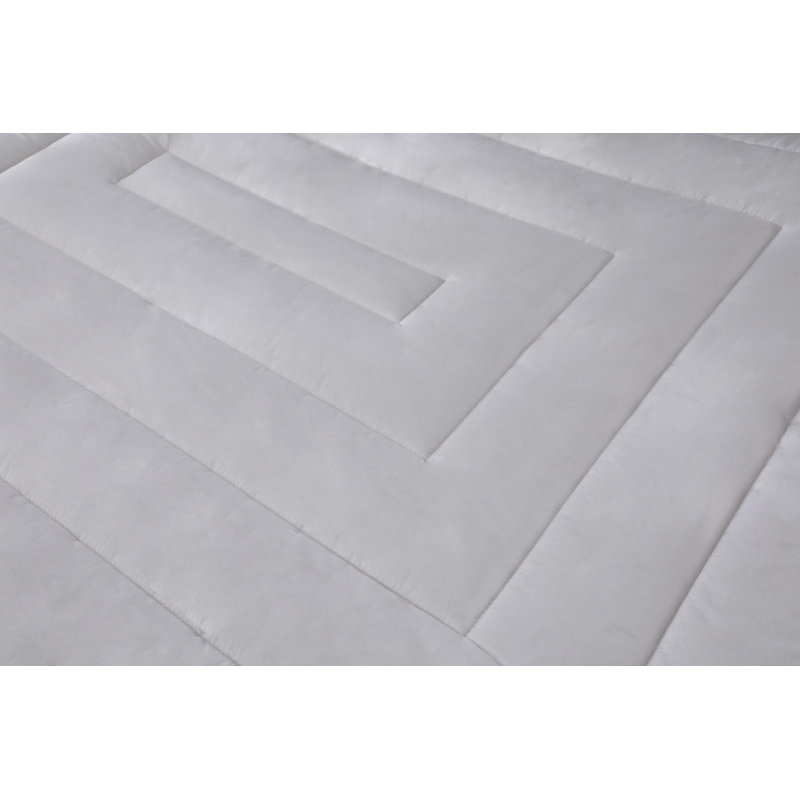 Twin Size White Wool Mattress Topper with Cotton Cover