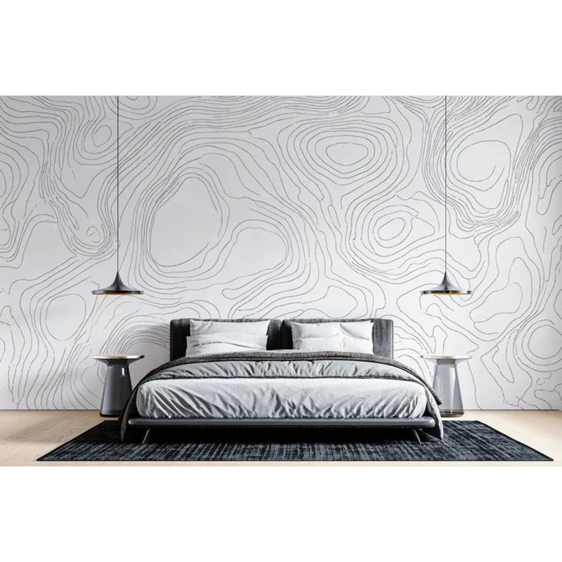 Murale abstraite moderne, L 108 po x l 96 po