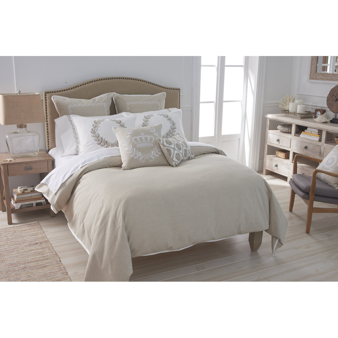 Laurel Wreath Beige Modern & Contemporary Duvet Cover County Road 