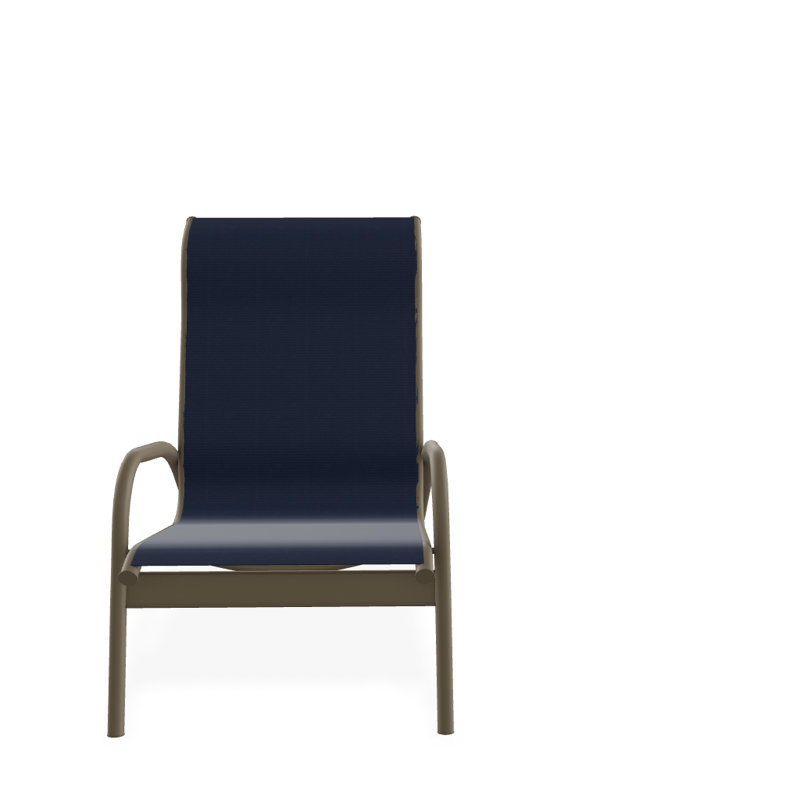 Beach Chair, Navy 13D Sunbrella®, Textured Beachwood