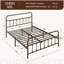 Lit plateforme classique en fer avec tête et pied de lit hauts-901025119-848028358